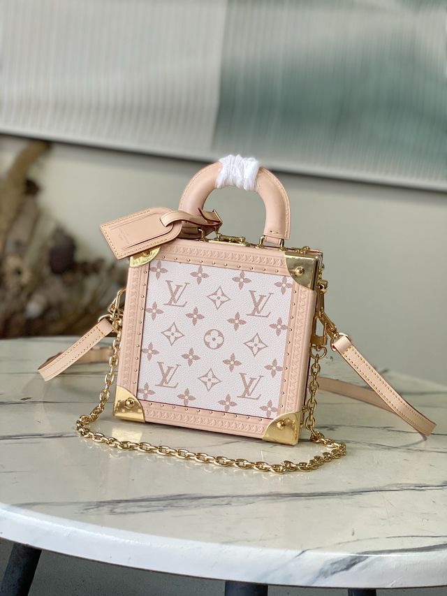 Louis vuitton original monogram canvas mini square trunk M28676 dune