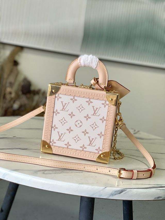 Louis vuitton original monogram canvas mini square trunk M28676 dune