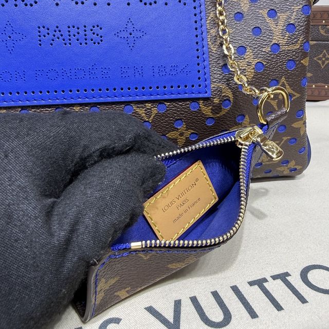 Louis vuitton original monogram canvas speedy soft 30 M29143 blue
