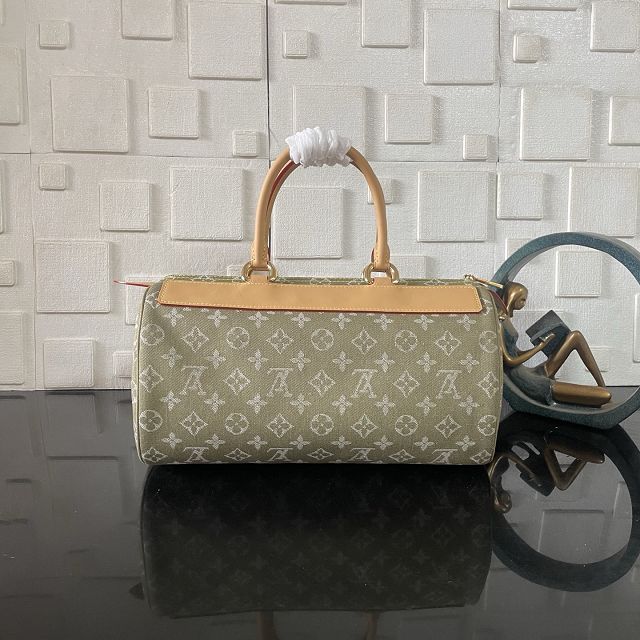 Louis vuitton original monogram denim top handle bag M95215 green