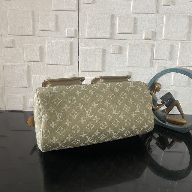 Louis vuitton original monogram denim top handle bag M95215 green