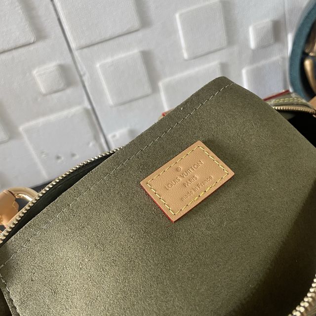 Louis vuitton original monogram denim top handle bag M95215 green