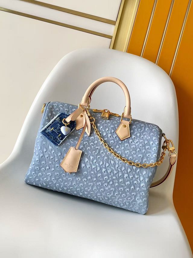 Louis vuitton original ostrich calfskin speedy soft 30 N87212 