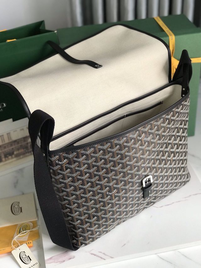 Goyard original canvas capetien MM messenger bag GY0133 black