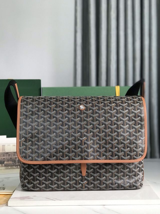 Goyard original canvas capetien MM messenger bag GY0133 black&brown