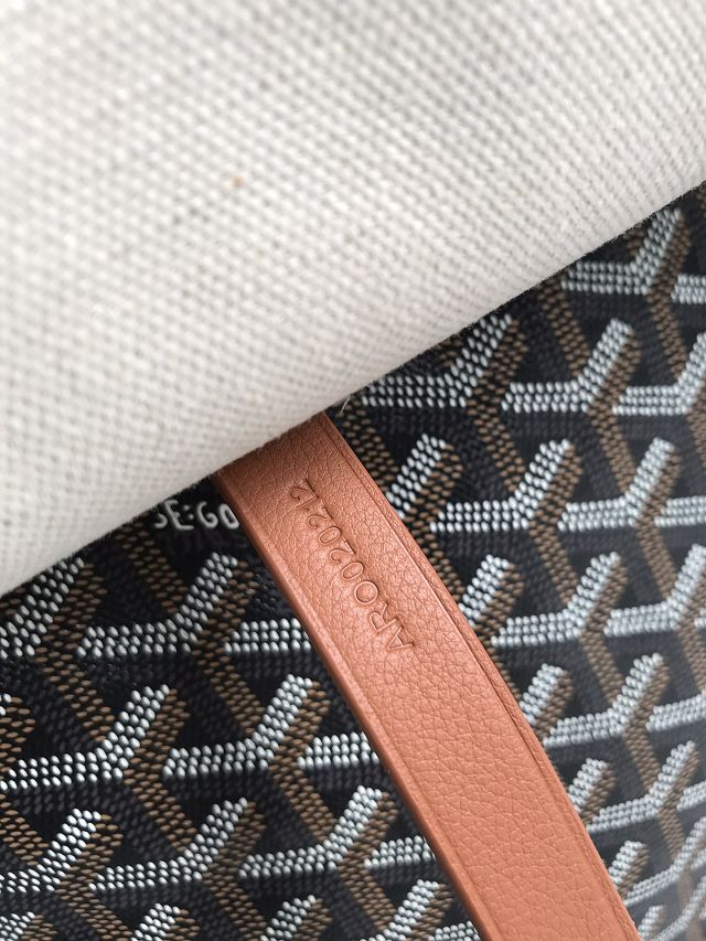Goyard original canvas capetien MM messenger bag GY0133 black&brown