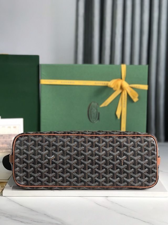Goyard original canvas capetien MM messenger bag GY0133 black&brown