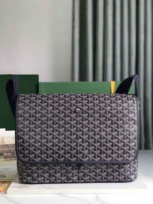 Goyard original canvas capetien MM messenger bag GY0133 dark blue