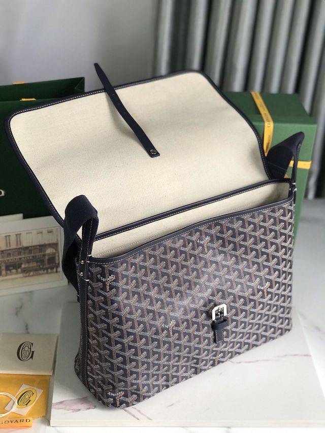 Goyard original canvas capetien MM messenger bag GY0133 dark blue