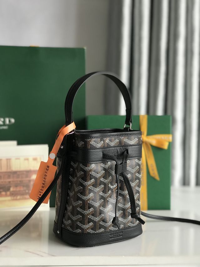 Goyard original canvas petit flot mini bucket bag GY0134 black
