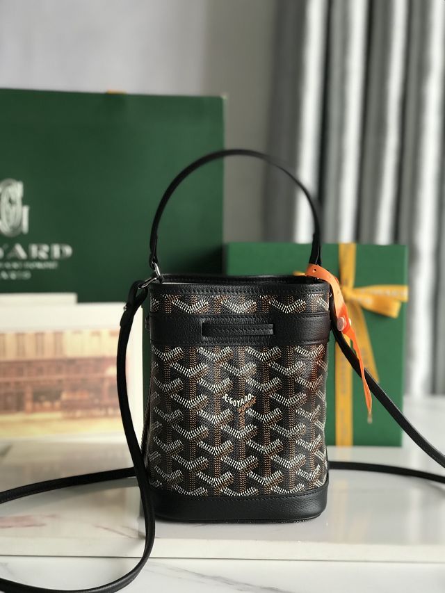 Goyard original canvas petit flot mini bucket bag GY0134 black