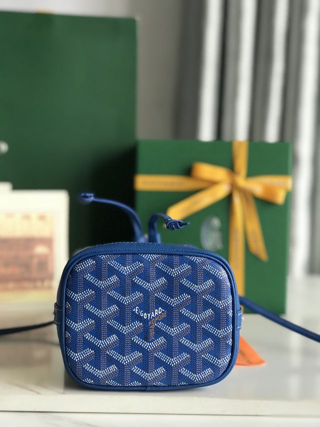 Goyard original canvas petit flot mini bucket bag GY0134 blue