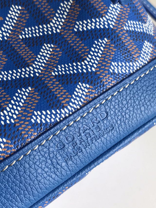 Goyard original canvas petit flot mini bucket bag GY0134 blue