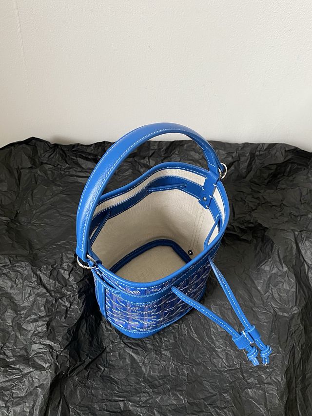 Goyard original canvas petit flot mini bucket bag GY0134 blue