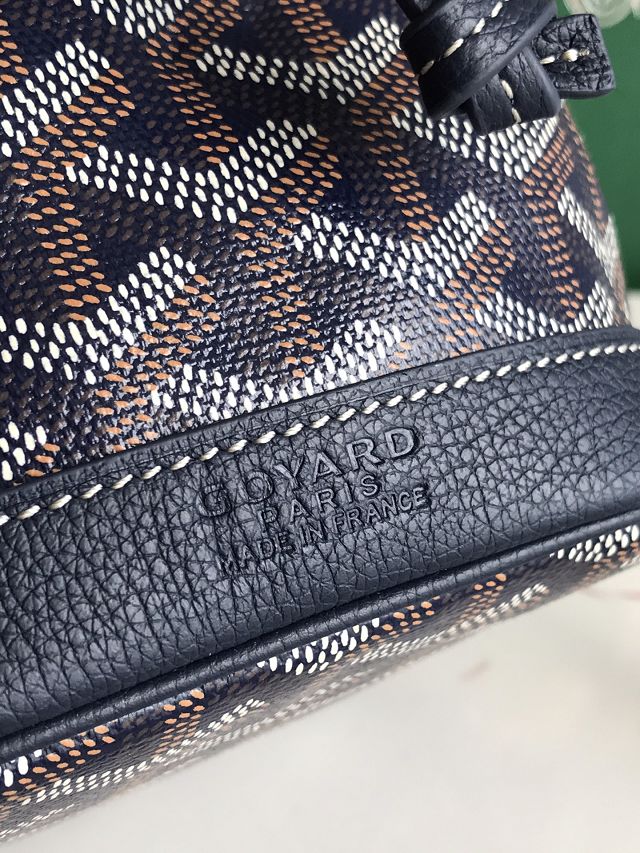 Goyard original canvas petit flot mini bucket bag GY0134 dark blue