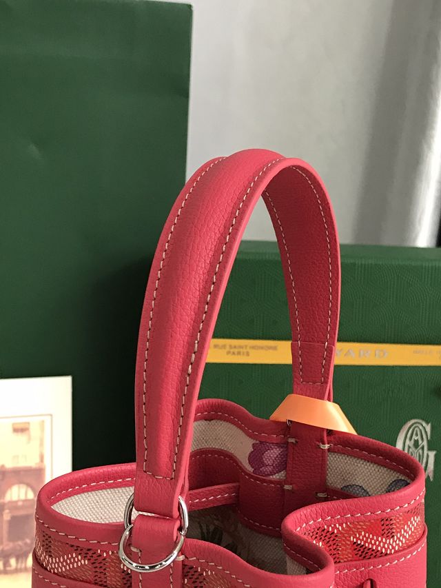 Goyard original canvas petit flot mini bucket bag GY0134  fuchsia