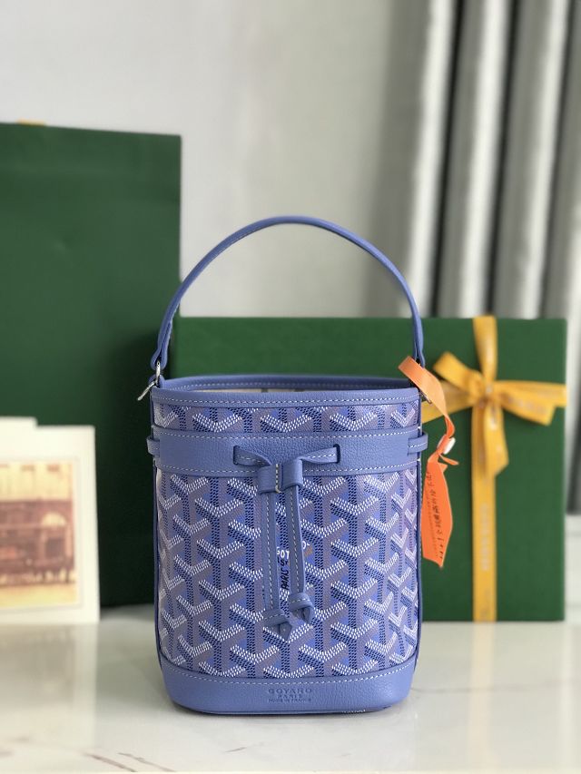 Goyard original canvas petit flot mini bucket bag GY0134 iris