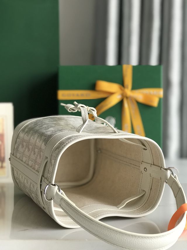 Goyard original canvas petit flot mini bucket bag GY0134 white