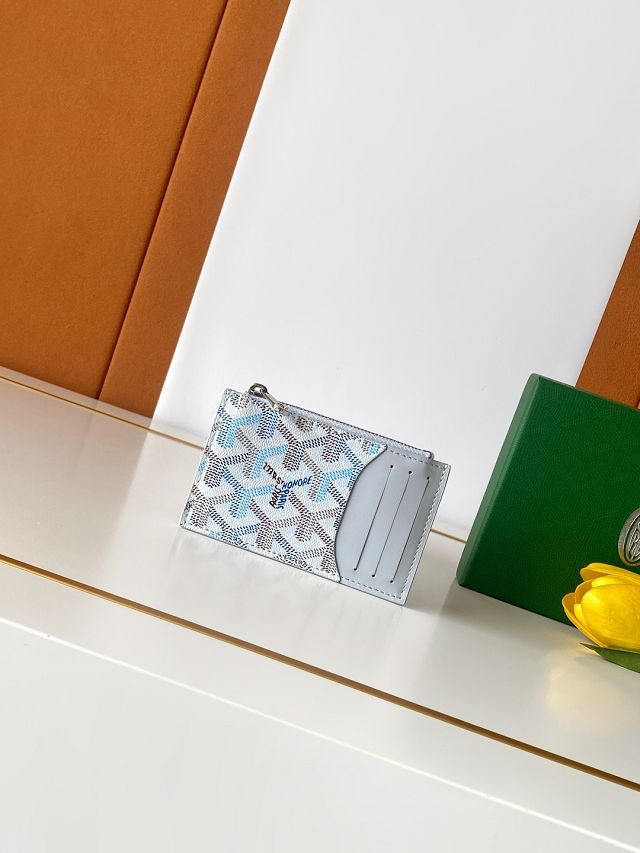 Goyard original canvas bourbon zipped card holder GY0137