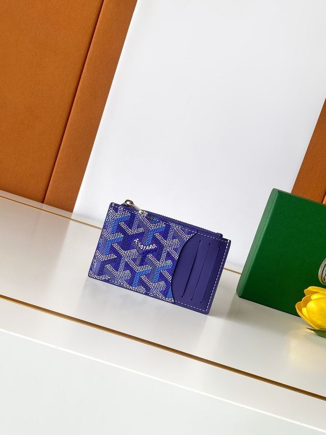 Goyard original canvas bourbon zipped card holder GY0137