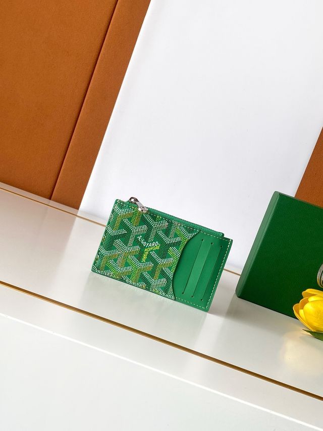 Goyard original canvas bourbon zipped card holder GY0137