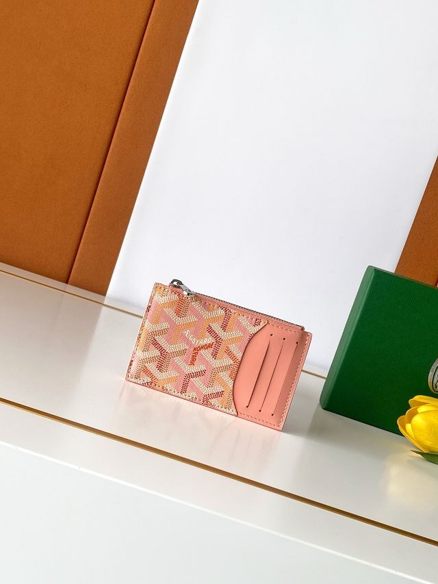 Goyard original canvas bourbon zipped card holder GY0137