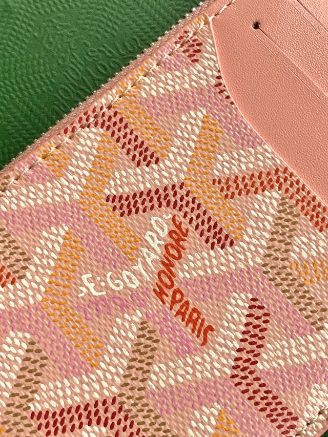Goyard original canvas bourbon zipped card holder GY0137