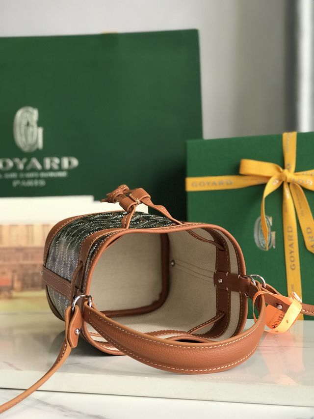 Goyard original canvas petit flot mini bucket bag GY0134 black&brown