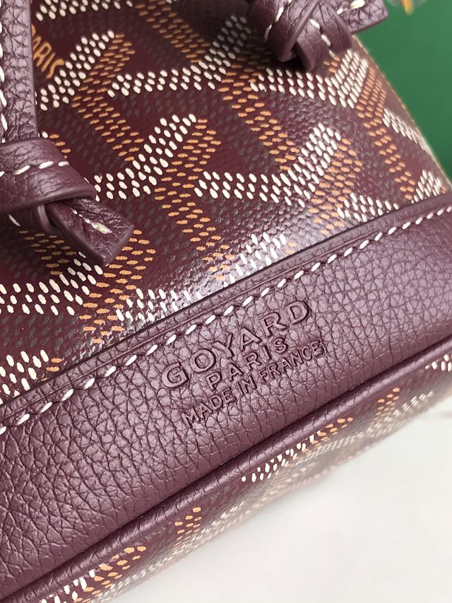 Goyard original canvas petit flot mini bucket bag GY0134 burgundy