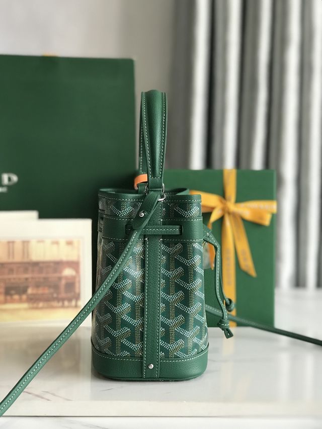 Goyard original canvas petit flot mini bucket bag GY0134 green