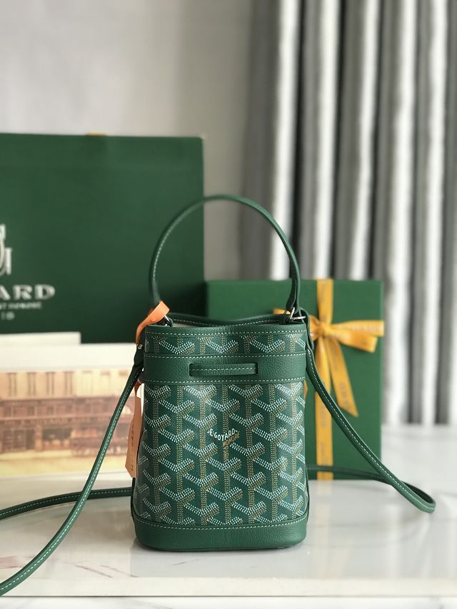 Goyard original canvas petit flot mini bucket bag GY0134 green