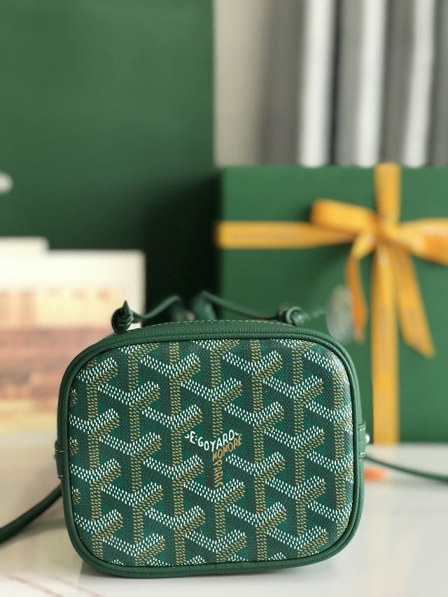 Goyard original canvas petit flot mini bucket bag GY0134 green