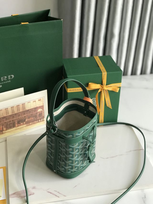 Goyard original canvas petit flot mini bucket bag GY0134 green