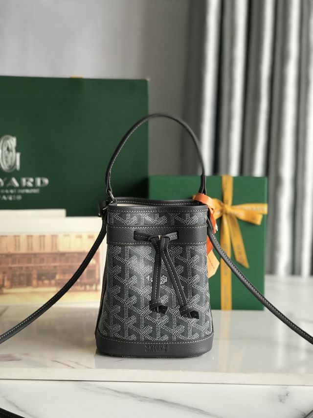 Goyard original canvas petit flot mini bucket bag GY0134 grey