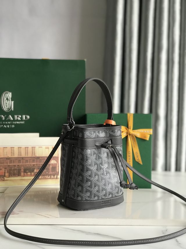 Goyard original canvas petit flot mini bucket bag GY0134 grey