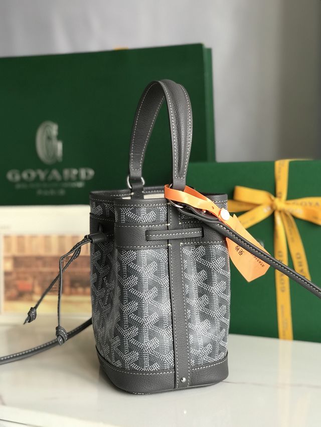 Goyard original canvas petit flot mini bucket bag GY0134 grey