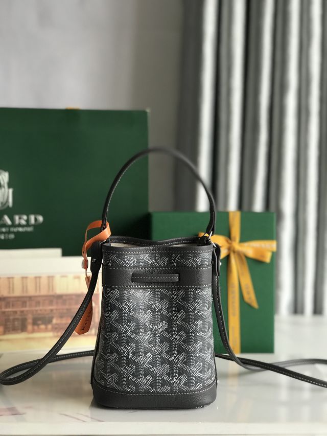 Goyard original canvas petit flot mini bucket bag GY0134 grey