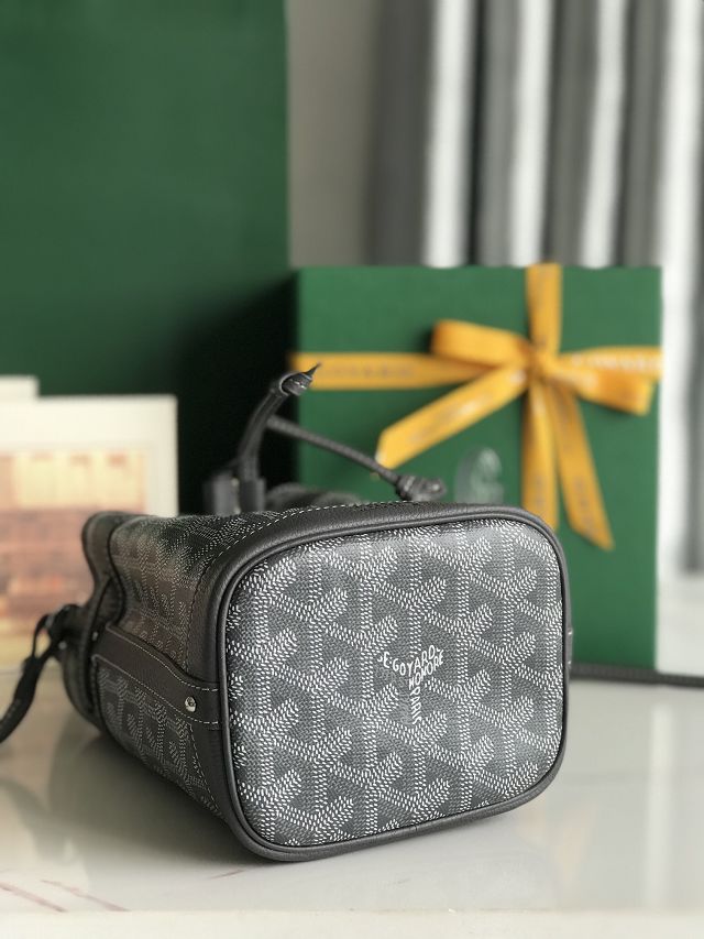Goyard original canvas petit flot mini bucket bag GY0134 grey