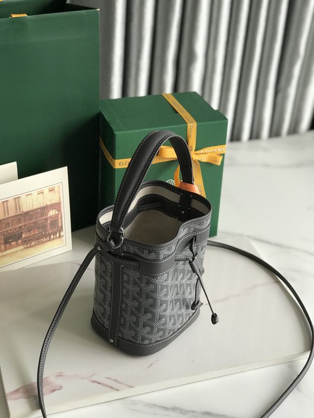 Goyard original canvas petit flot mini bucket bag GY0134 grey