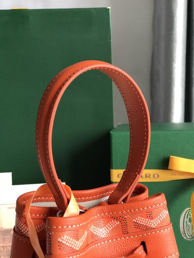 Goyard original canvas petit flot mini bucket bag GY0134 orange