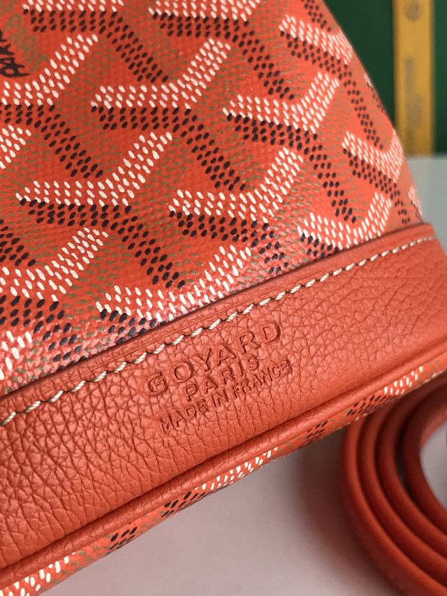 Goyard original canvas petit flot mini bucket bag GY0134 orange