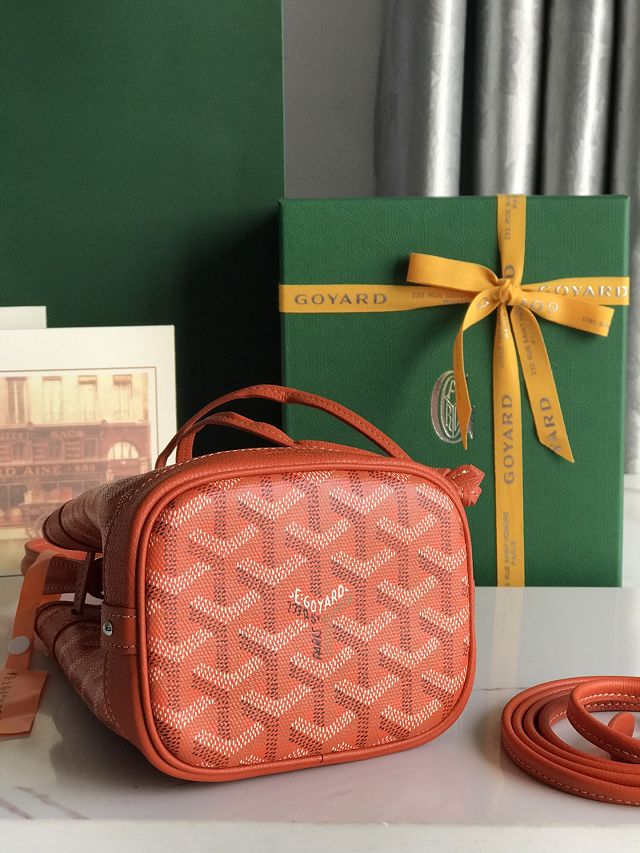 Goyard original canvas petit flot mini bucket bag GY0134 orange