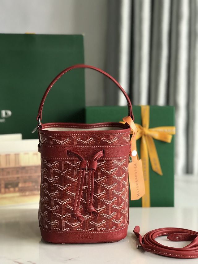 Goyard original canvas petit flot mini bucket bag GY0134 red