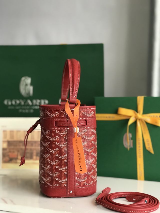 Goyard original canvas petit flot mini bucket bag GY0134 red