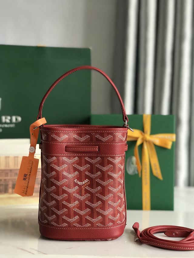 Goyard original canvas petit flot mini bucket bag GY0134 red