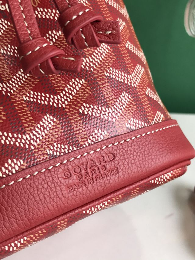 Goyard original canvas petit flot mini bucket bag GY0134 red