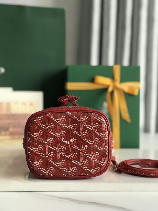 Goyard original canvas petit flot mini bucket bag GY0134 red