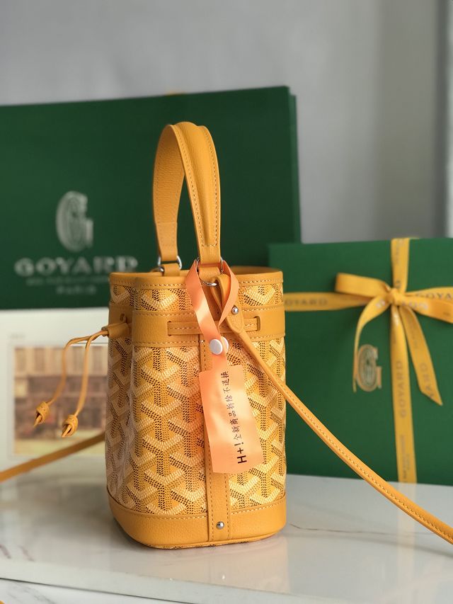 Goyard original canvas petit flot mini bucket bag GY0134 yellow