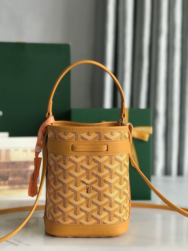 Goyard original canvas petit flot mini bucket bag GY0134 yellow