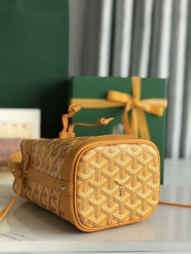 Goyard original canvas petit flot mini bucket bag GY0134 yellow